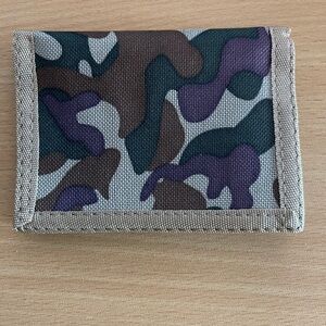 NWT Camouflage Canvas Compact Wallet
